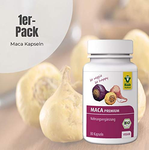 RAAB Vitalfood Organic Maca Capsules, 80 capsules – Pack of 1 (1 x 40 g) - NewNest Australia