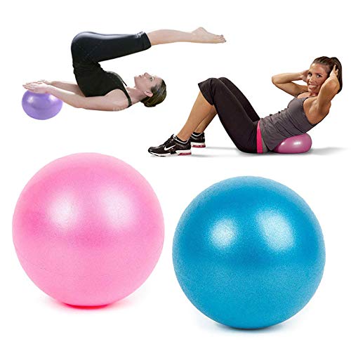 Fortitude Sports Yoga Ball 25cm | Soft Mini Pilates Ball Small for Yoga, Fitness, Core, Stability and Physical Therapy | Inflatable Mini Gym Ball With Inflation Straw Purple - NewNest Australia