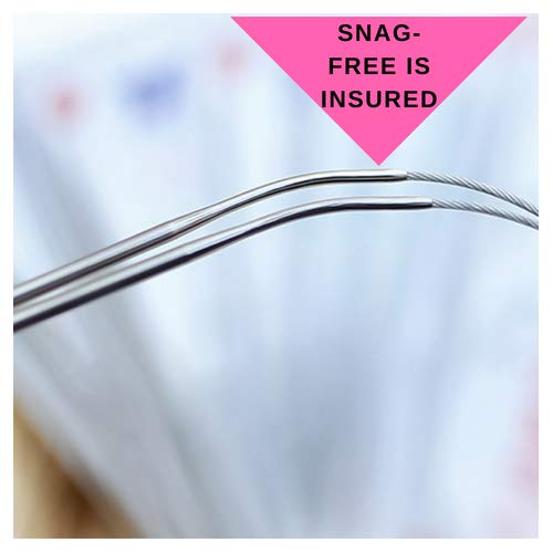 KnitPal 16-inch(40cm) Metal Circular Round Knitting Needles Set of 5, Smooth Unbreakable Ergonomic, (Free Patterns), US Sizes 4,5,6,7 and 8 (3.25, 3.75, 4, 4.5 and 5mm) 16 inches, set of 5 - NewNest Australia