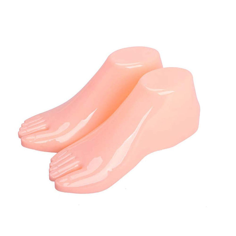 1 Pair Plastic Foot Model Tools Shoes Support for Ankle-High Shoes Display (Fleshtone) Fleshtone - NewNest Australia