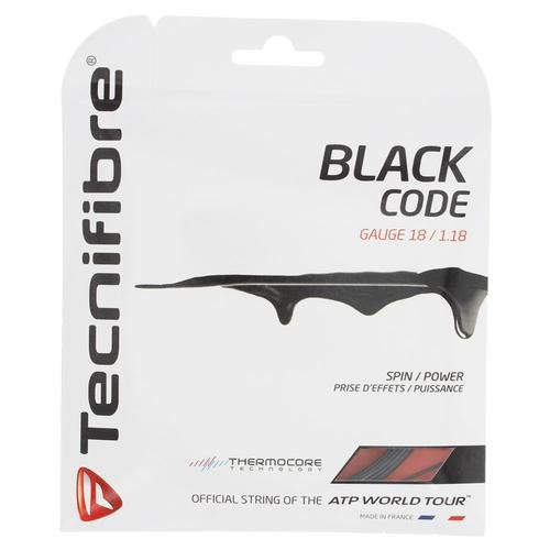 Tecnifibre Black Code Tennis String Set (18 gauge, 1.18) - NewNest Australia