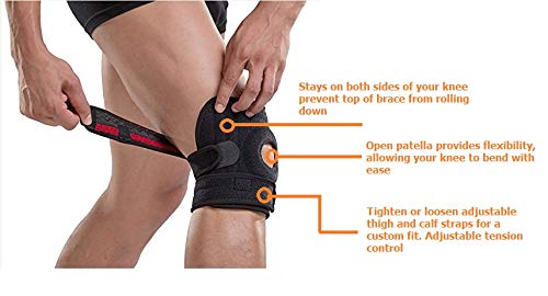 Pintomed Adjustable Neoprene Knee Support With Patella Stabilizing Rubber Pad For Arthritic Pain Meniscus Injuries Sports Injuries Rehabilitation Protection Against New Injuries - NewNest Australia