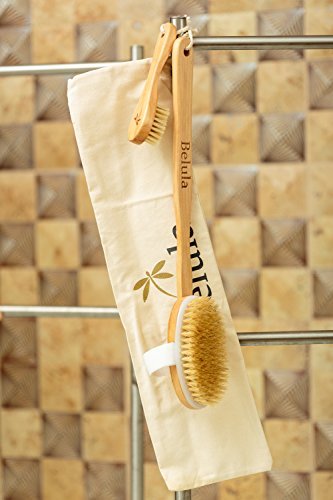 Belula Premium Dry Brushing Body Brush Set- Natural Boar Bristle Body Brush, Exfoliating Face Brush & One Pair Bath & Shower Gloves. Free Bag & How To – Great Gift For A Glowing Skin & Healthy Body - NewNest Australia