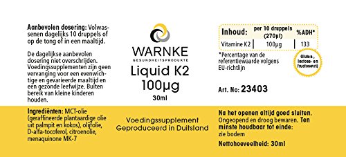 Vitamin K2 drops 100μg - Menaquinone MK-7 - all-trans - 30ml | Warnke vital substances - NewNest Australia