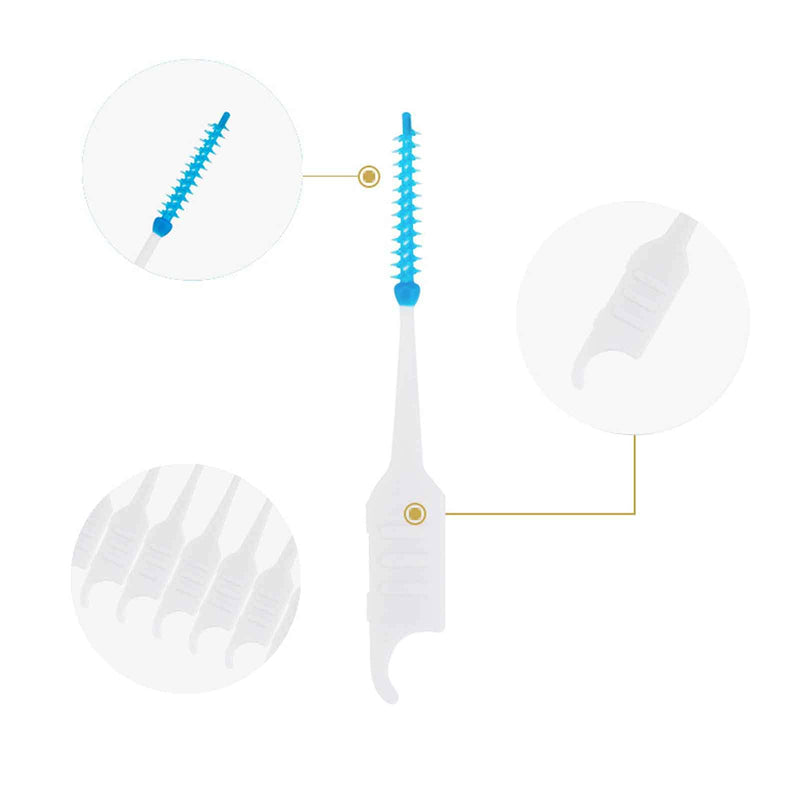 100 PCS Dual-Use Interdental Brushes Silicone Dental Picks Orthodontic Interdental Brush Toothpick Dental Tooth Flossing Dental Brushes Teeth Brush Picks Dental Toothpicks for Braces Oral Cleaning - NewNest Australia
