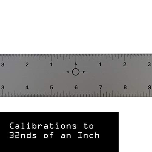 Ludwig Precision 12" Center-Finding Aluminum Straight Edge, 81212 12-INCH - NewNest Australia