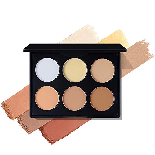 Pressed Powder Palette, TOFAR 6 Colours Face Powder Contouring Kit Cosmetics Highlighter Foundation Corrector Professional Contour Palette Makeup Kit - #1 Small - NewNest Australia