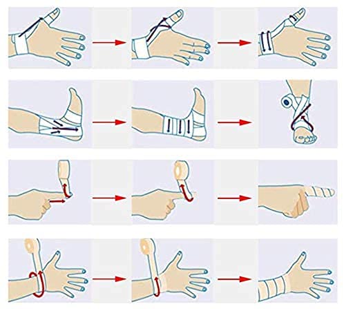 Bandage Wrap 8 Pack 2”x 5 Yards Self Adhesive Bandage Wrap Breathable Cohesive Bandage Wrap Rolls Athletic Elastic Self Adherent Wrap for Sports Injury ,Wrist, Knee, Ankle Sprains and Swelling(Yellow) Yellow 2 Inch (Pack of 8) - NewNest Australia