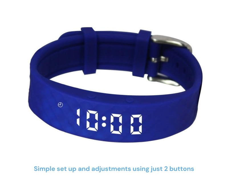 Blue Pivotell Vibratime pill reminder alarm with up to 12 daily alarms - NewNest Australia