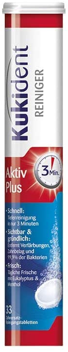 Kukident denture cleaner Active Plus - 6x33 tabs for third parties - NewNest Australia