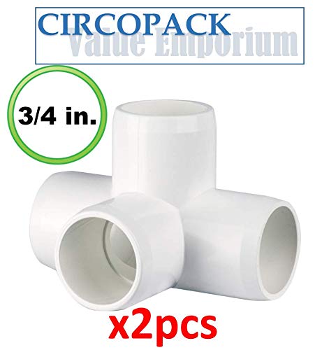 CIRCOPACK 3/4" PVC Fitting Connectors Furniture Grade (2 pieces) (4-way LT) - NewNest Australia