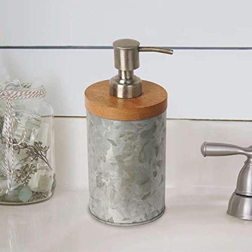 nu-steel CFT6H Confetti Collection Lotion Dispenser, Perfect for Home & Bathroom Accessories, Galvanised Sheet and Wood - NewNest Australia