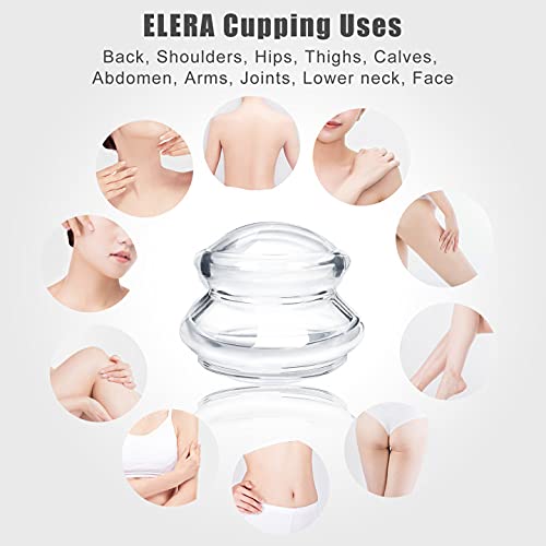 Silicone Massage Cupping Therapy Sets, ELERA Professional Chinese Massage Cups Tools for Joint Pain Relief, Massage Body (7 Cups) 7 Cups(S Size*3, M Size*2, L Size*2) - NewNest Australia