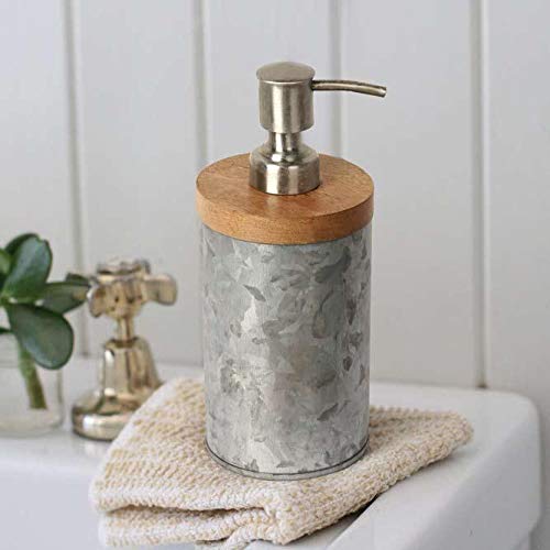 nu-steel CFT6H Confetti Collection Lotion Dispenser, Perfect for Home & Bathroom Accessories, Galvanised Sheet and Wood - NewNest Australia