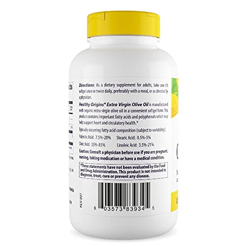 Healthy Origins Extra Virgin Olive Oil Softgels, 120 Count - NewNest Australia