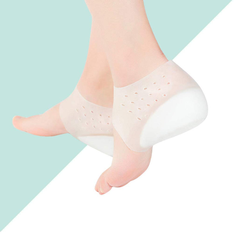 SUPVOX Silicone Raised Insoles Heel Protector Gel Cushion Heel Spur Raise Heel Cushion Heel Sock Foot Care for Women Men 1 Pair (4.5 cm) 4.5 cm - NewNest Australia