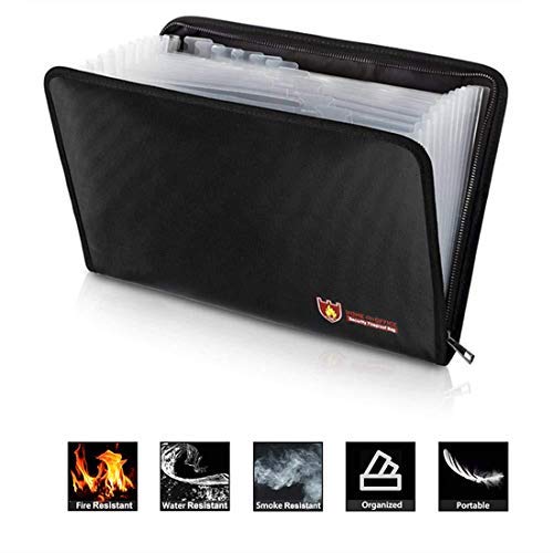 YUPPIE TONE Fireproof Document Bag Silicone Doated Waterproof Fireproof Organ Safe Storage Bag for Money, Wallet, Passport, Document - NewNest Australia