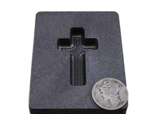 1 oz Custom Cross Gold High Density Graphite Mold Silver Copper 1-7/16" Tall - NewNest Australia