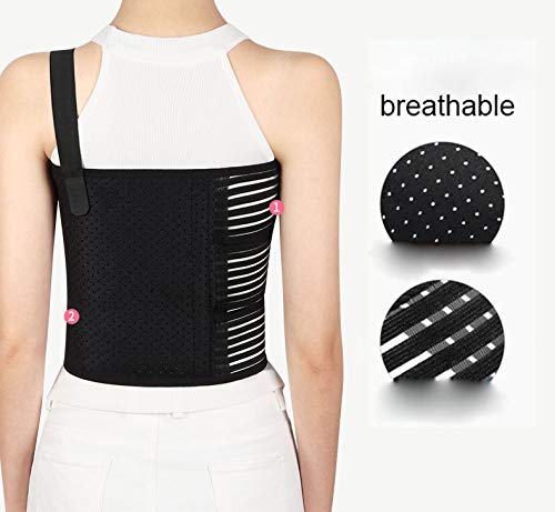 Solmyr Rib Brace Broken Rib Belt, Rib Support Brace for Men and Women, Breathable Chest Wrap Belt for Sore or Bruised Ribs Support, Sternum Injuries, Dislocated Ribs Protection, Pulled Muscle Pain (S) Small - NewNest Australia