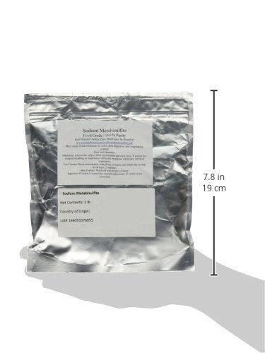 Duda Energy meta01 Sodium Metabisulfite Food Grade/Photo Grade 98.6+% Purity White Granular Solid Crystals, 1 lb. 1 Pound Bag - NewNest Australia