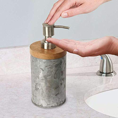 nu-steel CFT6H Confetti Collection Lotion Dispenser, Perfect for Home & Bathroom Accessories, Galvanised Sheet and Wood - NewNest Australia