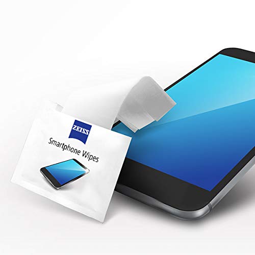 ZEISS smartphone cleaning cloths, alcohol-free, 60 pieces for safe and effective cleaning of optical surfaces - each cloth individually packaged - ideal for on the go or when traveling 60 pieces (pack of 1) - NewNest Australia