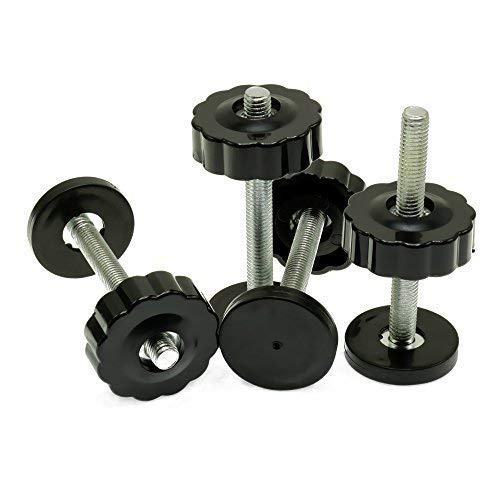 4 Pack 8MM Baby Gate Threaded Spindle Rod, Replacement Hardware Parts Kit for Pet & Dog Pressure Mounted Safety Gates - Extra Long Wall Mounting Accessories Screws Rods Adapter Bolts Black - NewNest Australia