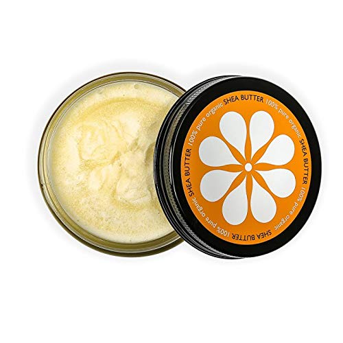 Fushi Organic Shea Butter 200g | Creamy, Handmade & 100% pure | Vitamins A, E & F | Unrefined, Fresh-Pressed For Skin Soothing, Natural Healing & Moisturising | Ethical & Vegan | Made in the UK 200 g (Pack of 1) - NewNest Australia