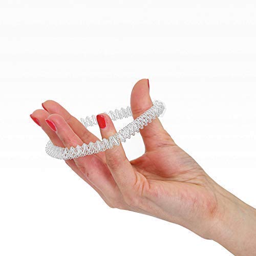 Chi-Enterprise - Premium Massage Ring Set For Wrist And Fingers | Anti-Stress Bracelet And Ring Set | Acupressure Ring - Anxiety Ring | Contents: 1 X Bracelet (Silver) + 1 X Ring (Silver/Small) - NewNest Australia