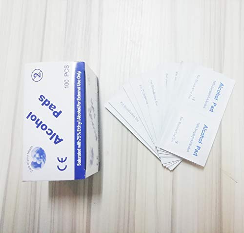 100PCS Disposable Alcohol Prep Pads Skin Cleansing Wipes Saturated with 75% Ethanol Alcohol Extemal Use Medical Alcohol for Home or Outdoor - NewNest Australia