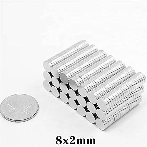 100PCS 8x2mm Neodymium Magnet 8mmx2mm Permanent Round Magnet Strong 8x2mm Super Powerful Magnetic Disc Magnet Sheet 8*2 mm - NewNest Australia