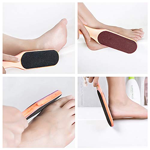 LUVODI Professional Foot File Double Sided Pedicure Foot Rasp Hard Dead Skin Heel Callus Remover Wood Handle Pedicure Scrubber Tool for Men and Women - NewNest Australia