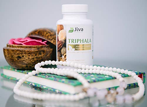 Triphala Capsules Extra Strength 500 mg - Made with Amalaki, Bhibhitaki & Haritaki - Immunity & Digestion Support, Colon Cleanser - Made in USA, All Natural, Non GMO - New Formula - Jiva Botanicals 60 - NewNest Australia