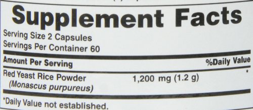 Nature's Bounty Red Yeast Rice Pills and Herbal Health Supplement, Dietary Additive, 600mg, 120 Capsules 120 Count - NewNest Australia