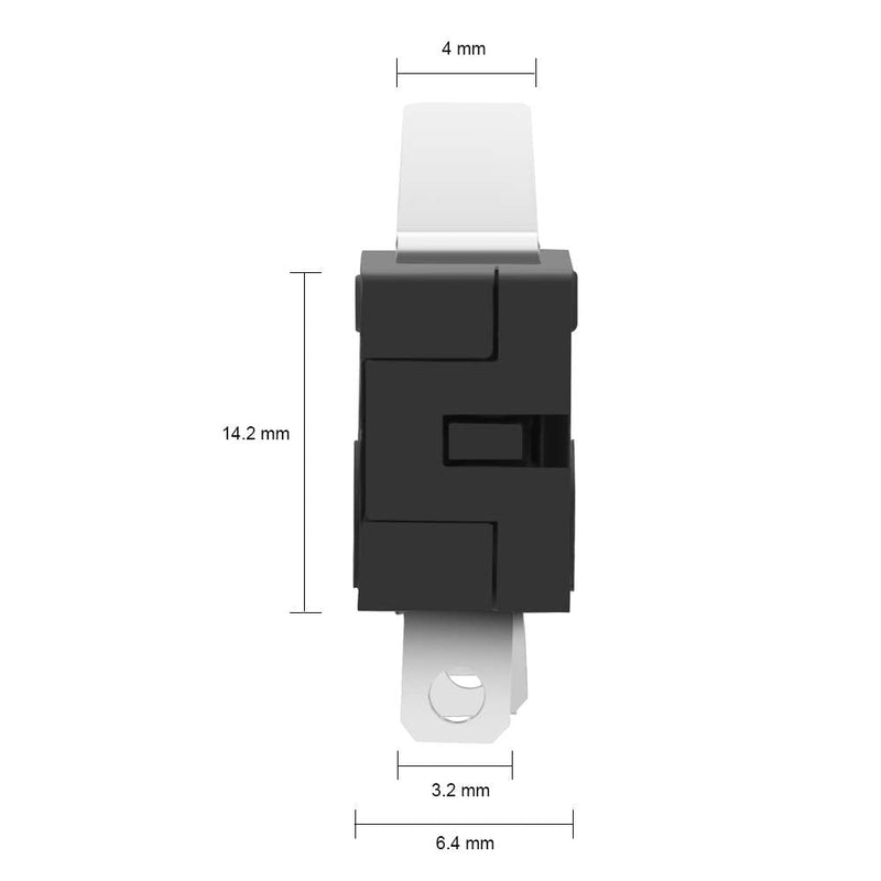 MUZHI SPDT 1NO 1NC Hinge Lever Momentary Push Button Micro Limit Switch AC 5A 125V 250V 3 Pins 12 Pcs 4 - NewNest Australia