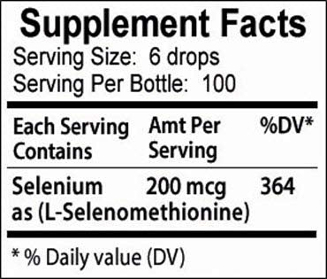 Go Nutrients Selenium 200 mcg Supplement - Yeast Free Liquid Drops - Helps Support Thyroid Health, Fight Free Radicals & Boost Immune System - 1 oz Bottle - NewNest Australia