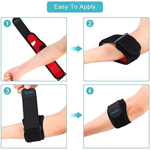 Zjchao Elbow Bandage Tennis Elbow Bandage Tennis Elbow Bandage Elbow Pads Volleyball With Extended Elastic Belt For Sprained Elbows, Arthritis, Tennis, Relieve Pain - NewNest Australia