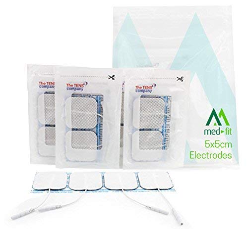 Med-Fit 1 Tens Pads 12 Pads 3 Packs of The Highest Quality Extra Long-Lasting self-Adhesive Tens Pads Size 5cm x 5cm 2"x 2" Med-Fit Pads use Patented Hydrogel for Guaranteed Long Life. - NewNest Australia