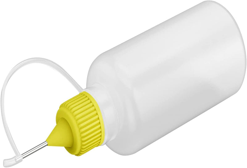 6 Pcs 4 Ounce Needle Tip Glue Bottle 120ml Plastic Dropper Bottles Multicolor Lid with 2 Pcs Mini Funnel for Small Gluing Projects, Paper Quilling DIY Craft, Acrylic Painting - NewNest Australia