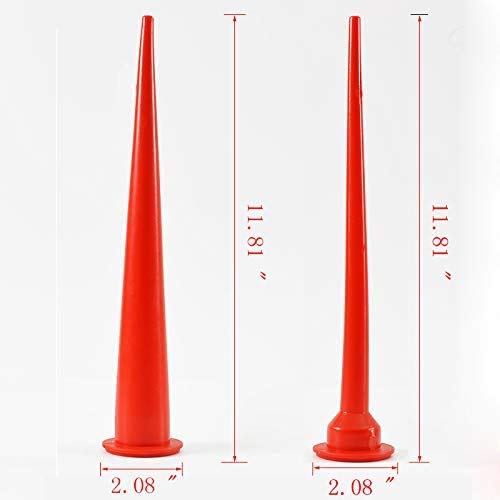Caulking Nozzle for Sausage Caulking Gun, Reusable Caulk Nozzle Applicator, Durable Epoxy Piston Caulk Cap, Replacement Extension Tool Supplies Applied in the Construction (Red-2Pack) Red-2Pack - NewNest Australia