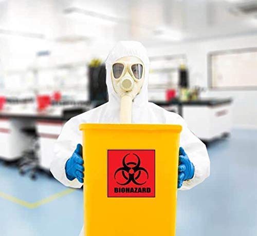 Biohazard Stickers Sign 4" X 4" Waterproof Biohazard Warning Label，Use for Hospitals and Industrial (20/Pack） 20PCS - NewNest Australia