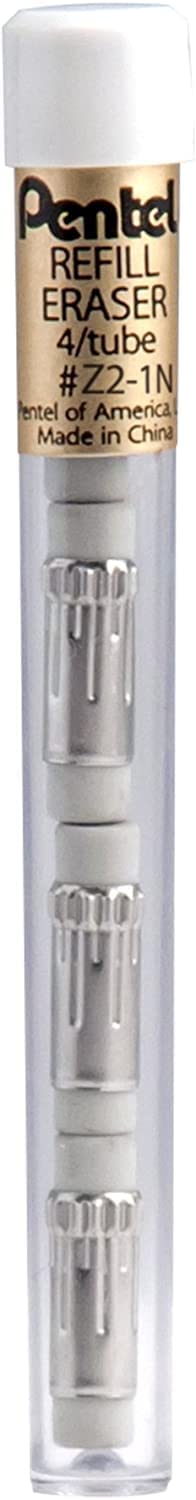 Pentel Eraser and Lead Refill Pack for Mechanical Pencils - Super Hi-polymer Lead Refills Value Pack - 0.7mm 6 Pack of 30 Pieces – Pack of White Eraser Refills 3 Packs of 4 Erasers Each - NewNest Australia