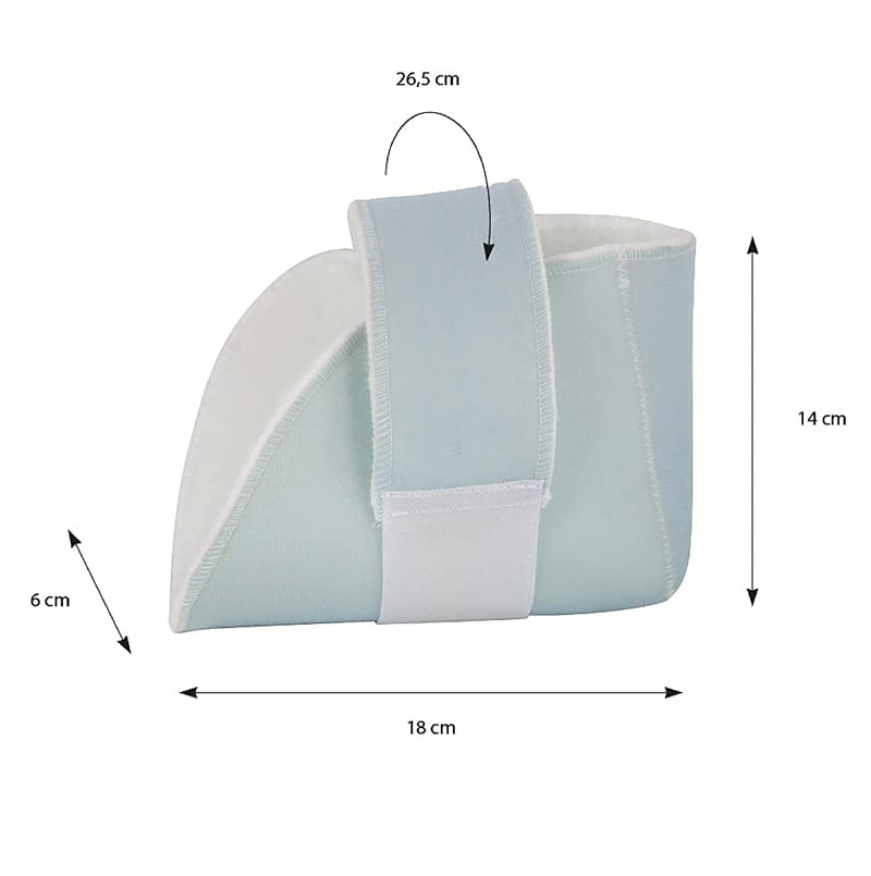 Mobiclinic, Anti-Decubitus Heel Pad, Left, Elbow, Heel, European Brand, Pressure Relief Pad, Anti-Decubitus Heel Cushion, One Size, Adjustable, Washable, Colour: White - NewNest Australia