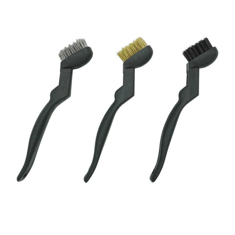 VASTOOLS Wire Brushes Cleaning Set 6-Pc, Wire Detail Brushes 9" and 6-3/4", for Cleaning Welding Slag, Rust and Dust. Includes Brass, Nylon, Stainless Steel Brushes with Strong Handle WB-7 - NewNest Australia