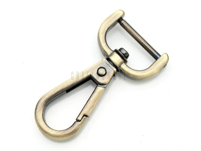 CRAFTMEMORE 2pcs Detachable Snap Hook Swivel Clasp with Screw Bar Bag Strap Hardware Replacement (1 Inch, Brushed Brass) 1 Inch - NewNest Australia