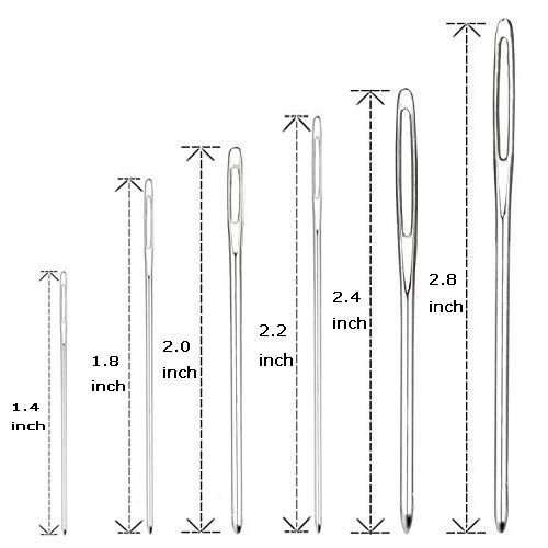 Hekisn Large-Eye Blunt Needles, Stainless Steel Yarn Knitting Needles, Sewing Needles, Crafting Knitting Weaving Stringing Needles, Perfect for Finishing Off Crochet Projects (18 Pieces) 18 Pieces - NewNest Australia