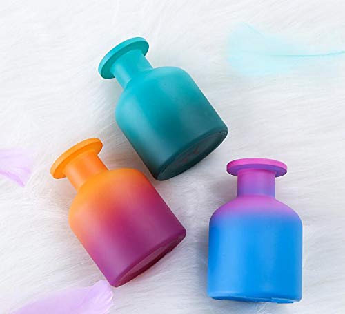 150ml/5oz Empty Refillable Glass Diffuser Bottles Aromatherapy Jar Container Fragrance Accessories Use for DIY Replacement Reed Diffuser Sticks Sets Essential Oils Crafts Decor (Blue Gradient) Blue Gradient - NewNest Australia