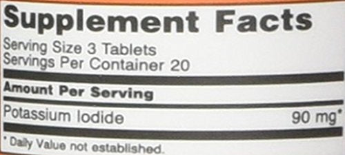 NOW Supplements, Potassium Iodide 30 mg, Non-GMO Project Verified, Dietary Supplement, 60 Tablets - NewNest Australia
