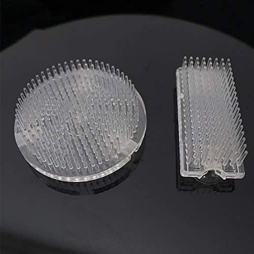 Clear Flower Frog Plastic Kenzan Floral Frog Ikebana Flower Arrangement Pin Frog Holder for Glass Plastic Ceramic Vase (Rectangle+Round) Rectangle+Round - NewNest Australia