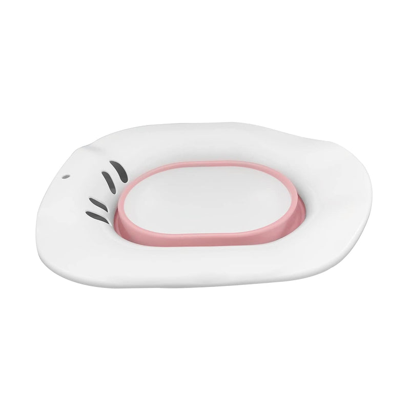 Funmi Foldable Sitz Bath for Toilet & Bidet for Use Over Toilet - Yoni Steam Seat Fits Universal Toilets and Commode - Collapsible Sitz Bath - Pink - NewNest Australia